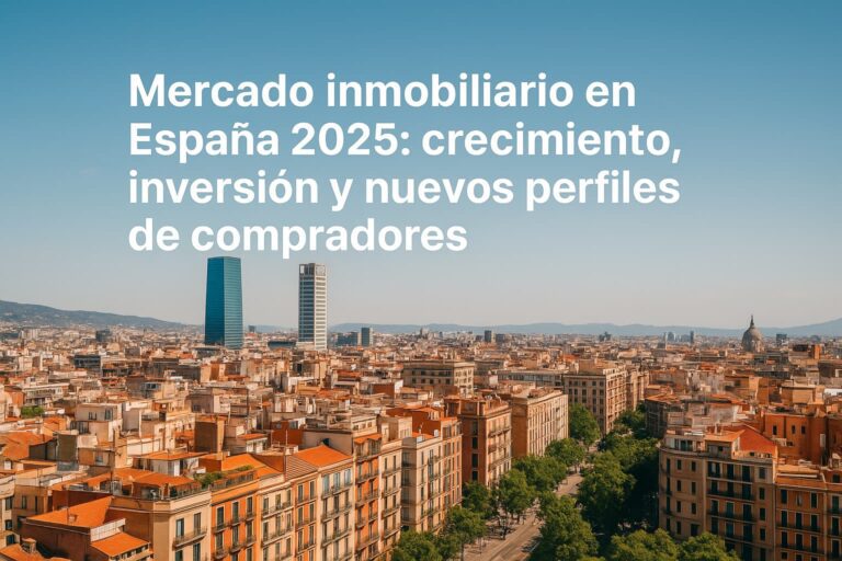Mercado inmobiliario en España 2025: crecimiento, inversión y nuevos perfiles de compradores
